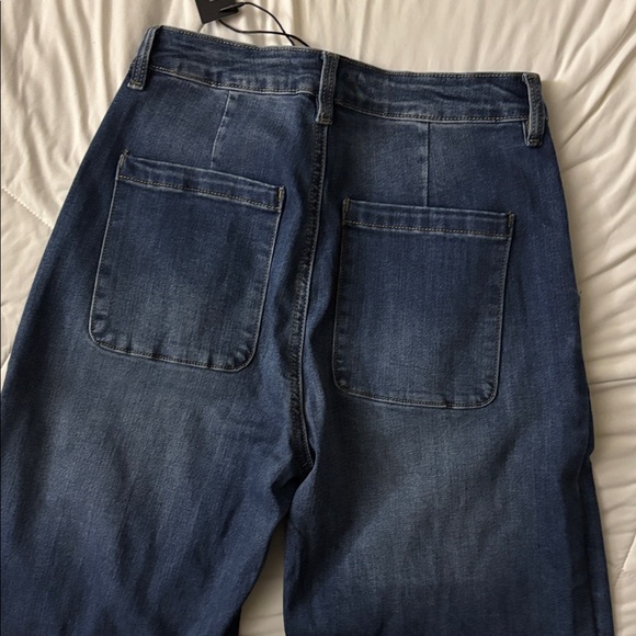 Fashion Nova baggy straight leg dark blue jeans - Picture 6 of 6